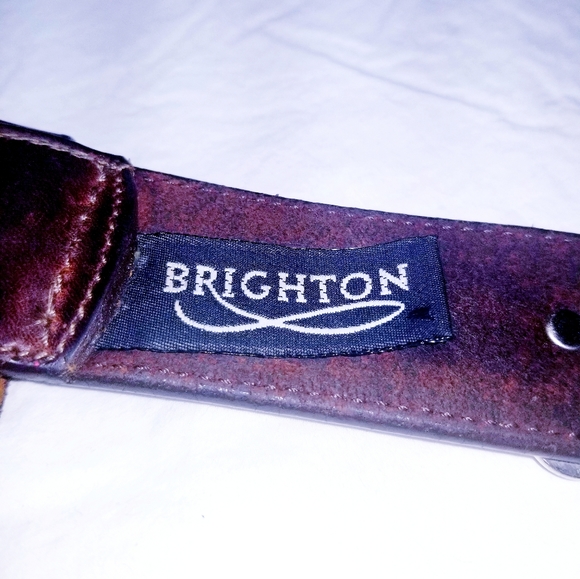 Vintage Brighton Brown Leather Belt - Picture 2 of 8